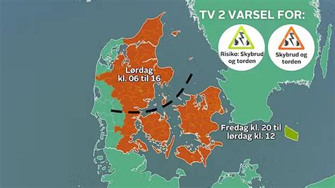 TV 2 Vejret Varsler Skybrud Og Torden I Store Dele Af Landet TV 2