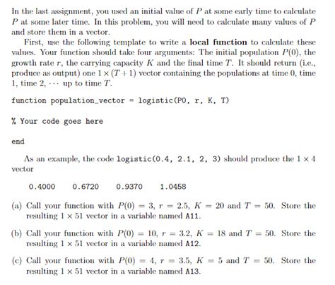 Solved Recall From The Previous Homework Assignment That The Chegg