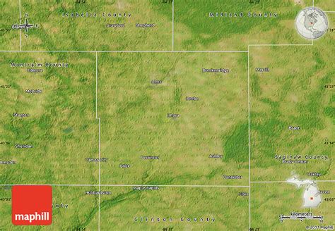 Satellite Map of Gratiot County