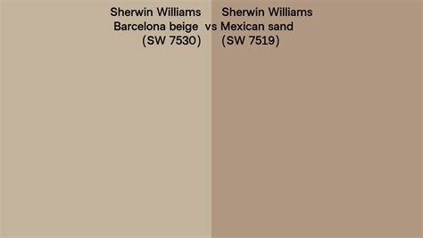 Sherwin Williams Barcelona Beige Vs Mexican Sand Side By Side Comparison