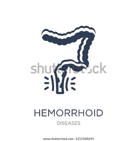 Hemorrhoid Icon Trendy Flat Vector Hemorrhoid 库存矢量图（免版税）1215368644