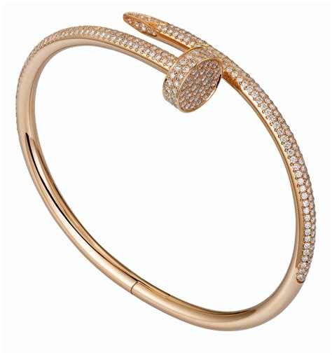 Juste un Clou bracelet in pink gold and pavé diamonds | Cartier | The ...