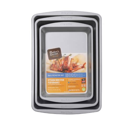 Set Of 3 Roaster 14 16 18 Carbon Steel Nonstick Coating Easy Release