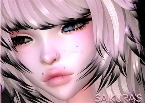 Umekos Head Hair T For Vrchat ♡ Vrmodels 3d Models For Vr
