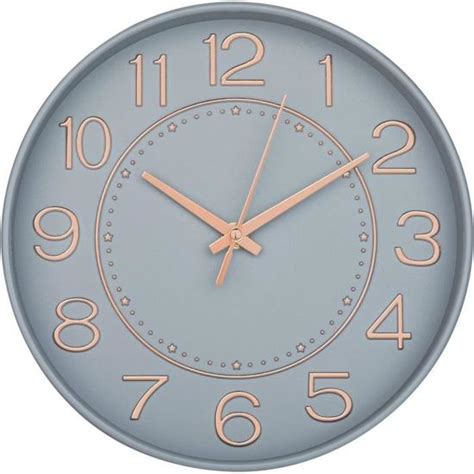 Horloge Murale Moderne À Quartz Silencieuse 25 Cm Chiffres Arabes