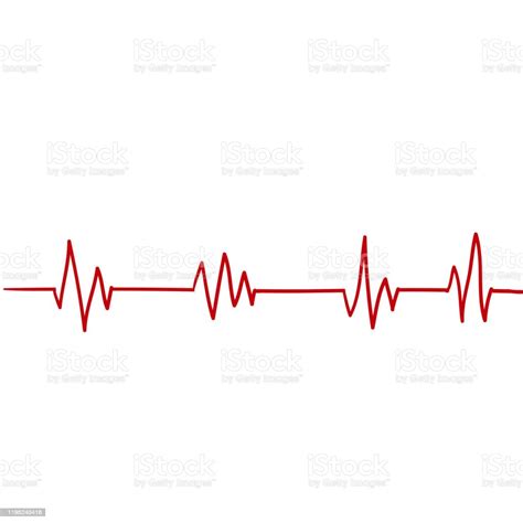 Heartbeatlijn Pulse Trace Ekg En Cardio Symbool Gezond En Medisch