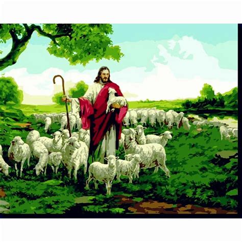 Religion Jesus Shepherd picture canvas painting wall pictures for ...