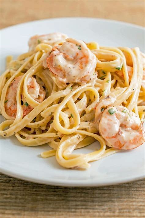 Creamy Italian Shrimp Fettuccine Dinner Recipe With Fettuccine Pasta