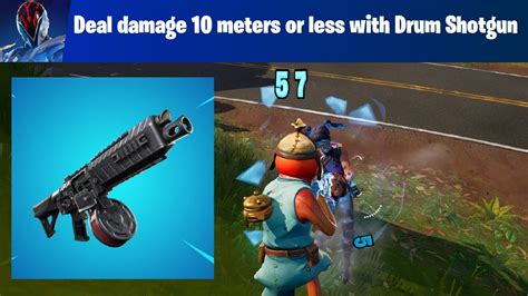 Fortnite วิธีทำ Deal Damage To Opponents From 10 Meters Or Less With