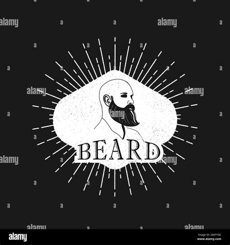 Bald Man With Beard Vintage Style Vector Stock Vector Image Art Alamy