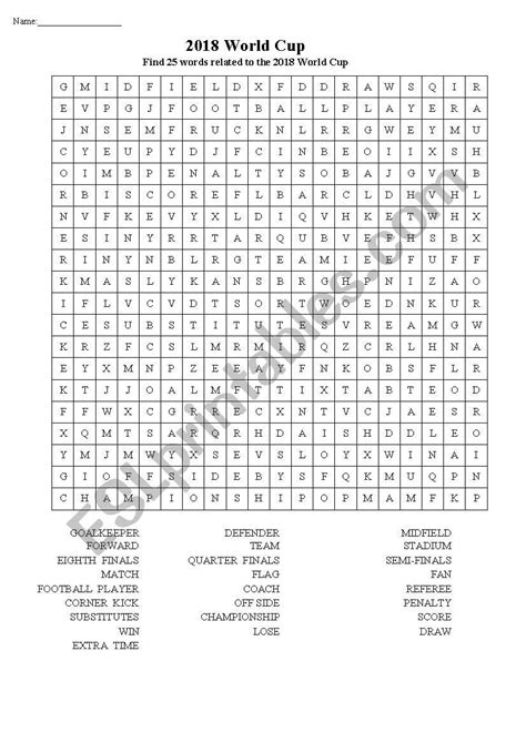 World Cup Word Search Printable Printable Word Searches