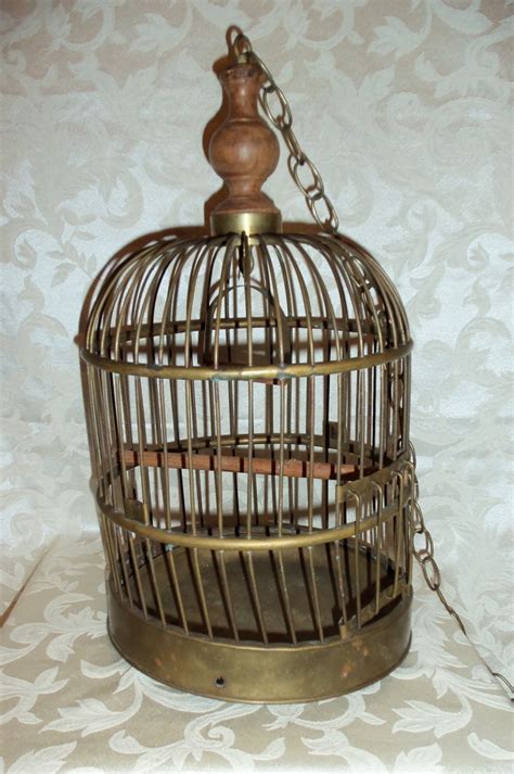 Antique Victorian Metal Brass Bird Cage Usa Only