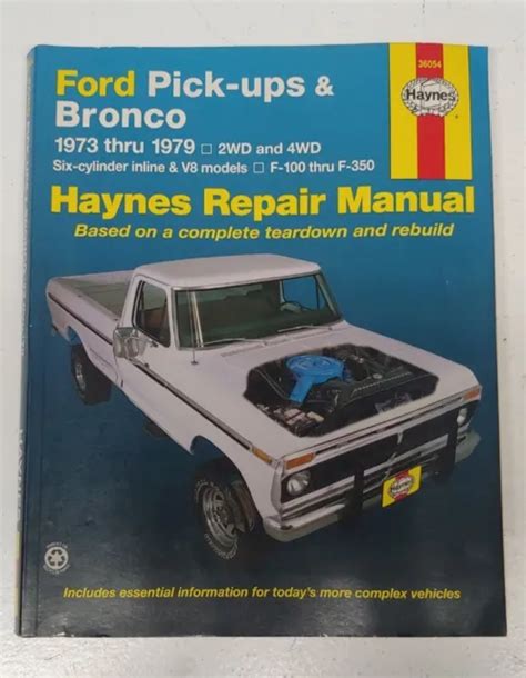 Ford F100 F150 F250 F350 Bronco Service Repair Manual 1980 1996 Haynes 36058 £1238 Picclick Uk