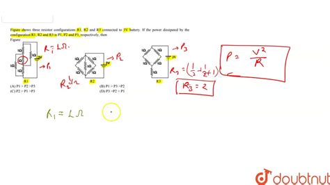 Figure Shows Three Resistor Configurations R1r2 And R3 Connected To 3v