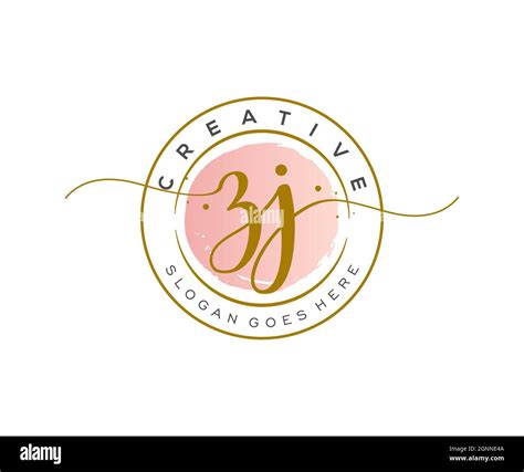 Zj Feminine Logo Beauty Monogram And Elegant Logo Design Handwriting