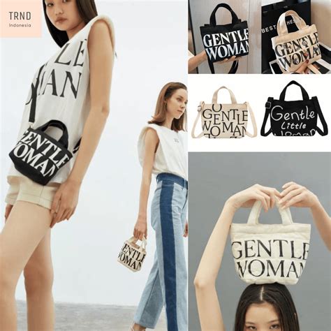 Jual Gentle Woman Micro Tote Bag Tas Wanita Ori Bkk Tas Kanvas Wanita