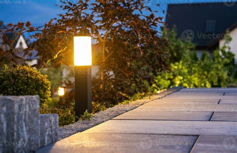 Outdoor Garden Bollard Light Closeup 24516218 Stock Photo at Vecteezy