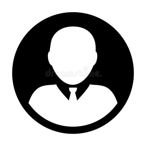 Teken Van Person Symbol Profile Circle Avatar Van Het