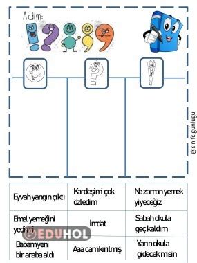 Noktalama Aretleri Defter A Eduhol Etkinlik Ndir Oyun Oyna