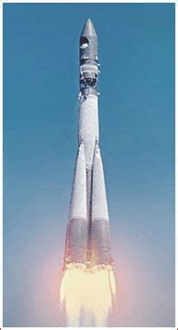 The launch of Vostok spacecraft