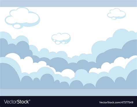 Sky with clouds on white background Royalty Free Vector