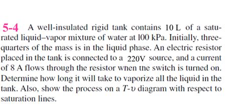 Solved A Well Insulated Rigid Tank Contains L Of A Chegg