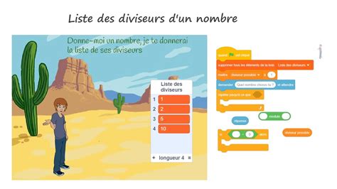 Scratch Liste Des Diviseurs D Un Nombre Youtube