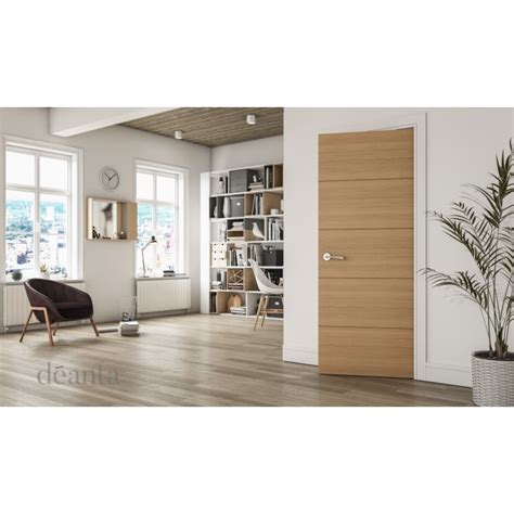 Deanta Augusta Prefinished Oak Internal Door Savoy Timber