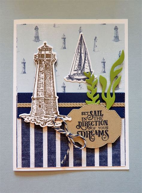 Hand Created Nautical Greeting Card Sail In Direction Of Your Etsy Hand Made Greeting Cards