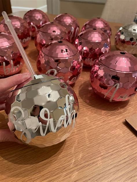 Disco Ball Tumbler Cup Bride Bachelorette Party Concert Etsy In 2022