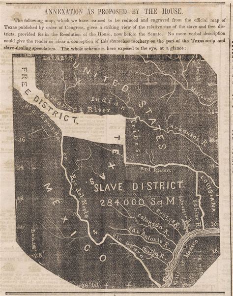 Map of the Proposed Annexation of Texas - Encyclopedia Virginia