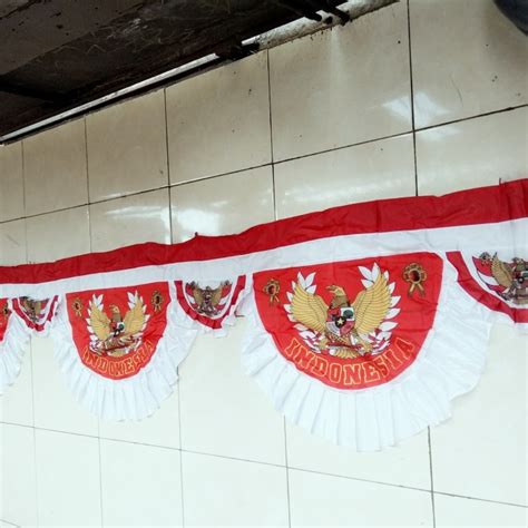 Jual Grosir Umbul Umbul Bendera Indonesia Merah Putih 5 Gelombang