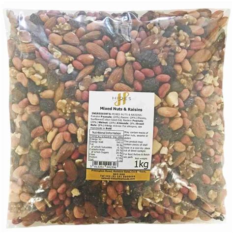 Buy Bulk Mixed Nuts And Raisins 1kg In The Uk Premium Wholesale