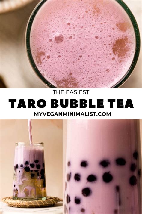 Taro Bubble Milk Tea Boba My Vegan Minimalist