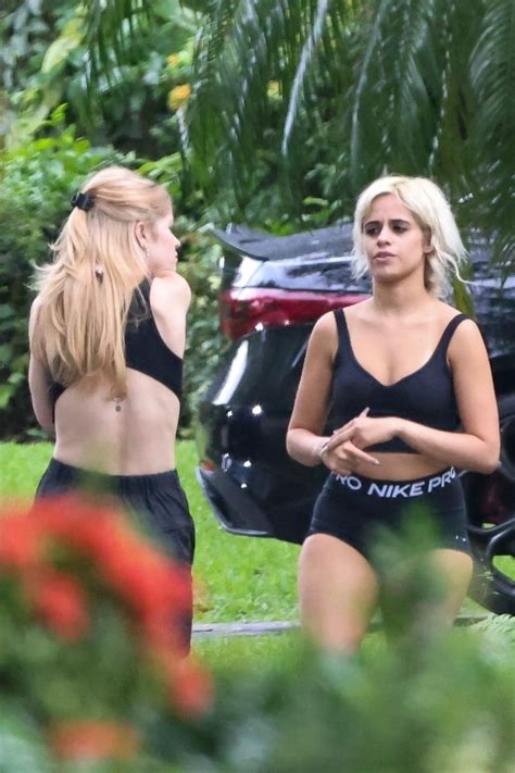 Camila Cabello Sexy Curvy Body Miami Tiny Shorts Sports Bra Hot Celebs Home