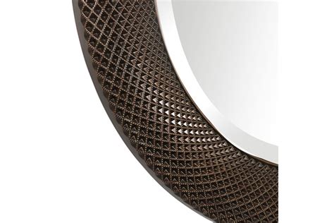 Aziza Bronze Round Mirror At Gardner White