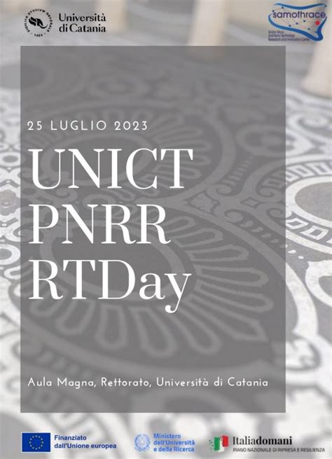 Unict PNRR RTDay Università di Catania L Agenda