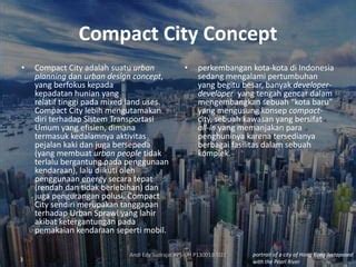 Compact City A Sustainable Development Ppt