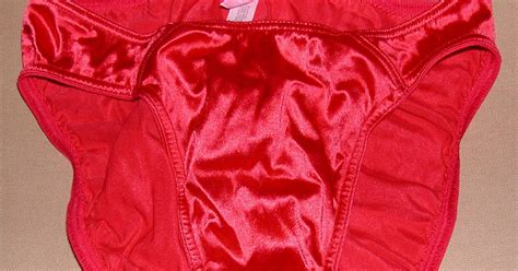 Real Women S Panties Red Satin Bikini Panties