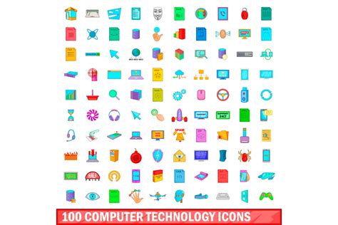 100 Computer Technology Icons Set Graphic by ylivdesign · Creative Fabrica