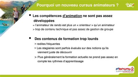 Le Nouveau Cursus De Formation Des Animateurs De La Ffrandonn E Ppt