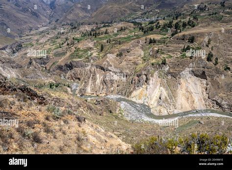 Colca River In The Peruvian Andes Stock Photo Alamy