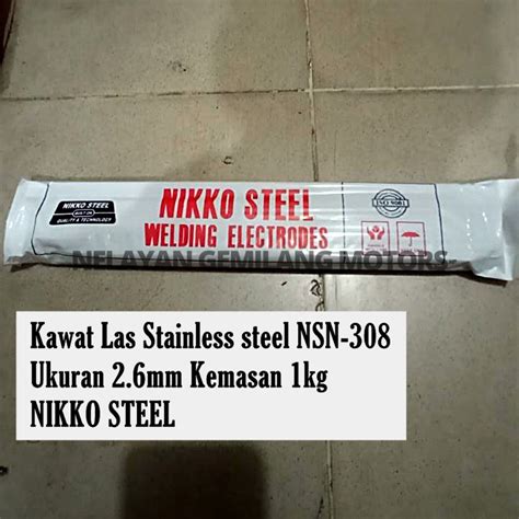 Jual Kawat Las Stainless Steel NSN 308 Ukuran 2 6mm Kemasan 1kg NIKKO