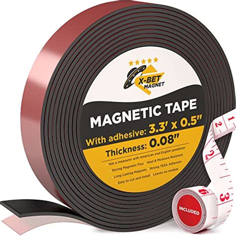 Magnetic Tape Strip with Adhesive Backing - 1/2 Inch x 3.3 Feet ...