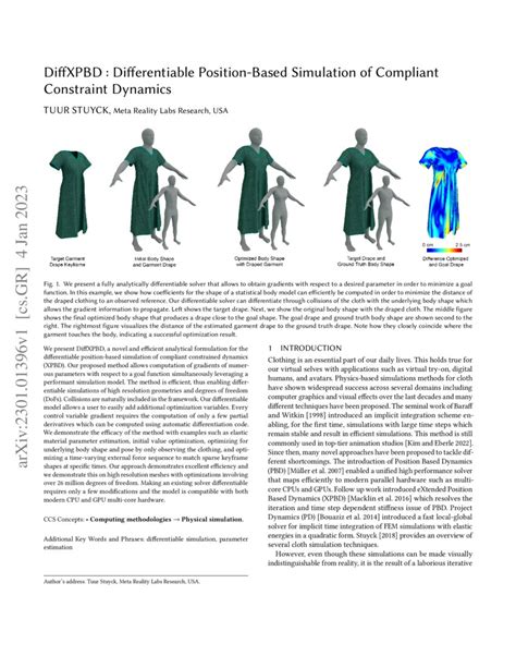 Diffxpbd Differentiable Position Based Simulation Of Compliant