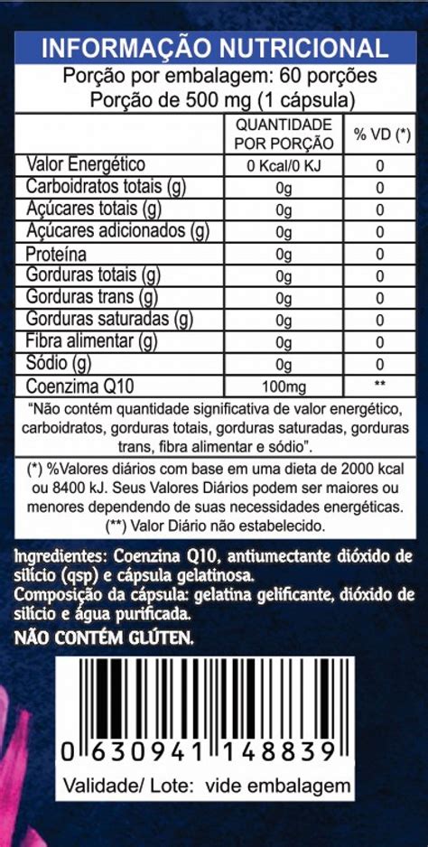 Coenzima Q10 BioVittare 100mg 60 Cápsulas BioVittare