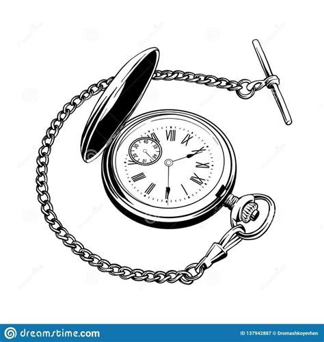 How To Draw A Pocket Watch At How To Draw