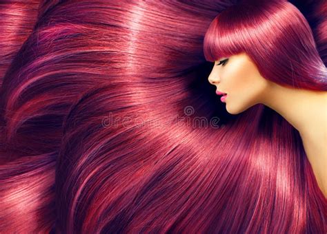 Beautiful Hair Beauty Woman With Long Red Hair Stock Image Image Of