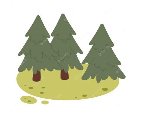 Ilustración De Césped Forestal Vector Premium