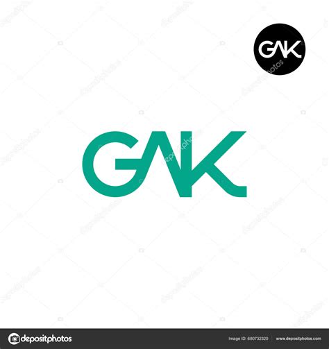 Letter Gak Monogram Logo Design Stock Vector by ©RajifStock 680732320